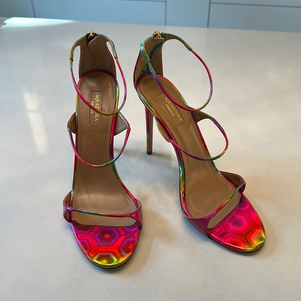 Aquazzura Minute 105 Sandal in Rainbow